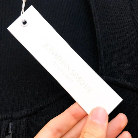 Jonathan Simkhai Standard Pia Bustier Underwire Zip Front Black Mini Dress S NWT - Picture 6 of 10